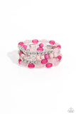 Paparazzi Glassy Gait - Pink Bracelet