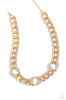 Paparazzi Gleaming Harmony - Gold Necklace