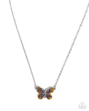 Paparazzi Gliding Glam - Yellow Necklace