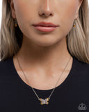 Paparazzi Gliding Glam - Yellow Necklace
