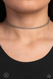 Paparazzi Glimmer of ROPE - Silver Chocker Necklace