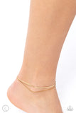 Paparazzi Glistening Gauge - Gold Anklet