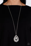 Paparazzi Glitz and GLOW - White Teardrop Necklace