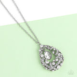Paparazzi Glitz and GLOW - White Teardrop Necklace