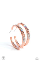 Paparazzi Glitzy by Association - Copper Hoops Earrings