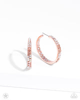 Paparazzi Glitzy by Association - Copper Hoops Earrings