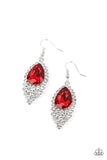 Paparazzi Glorious Glimmer - Red Teardrop Earrings