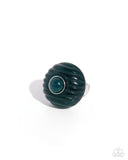 Paparazzi Glossy Game- Green Ring