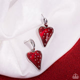 Paparazzi Glossy Goodwill - Red Strawberry Earrings