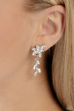 Paparazzi Goddess Grove - White Earrings