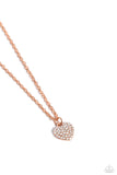 Paparazzi Goin Courtin - Copper Heart Necklace