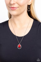 Paparazzi Gorgeously Glimmering - Red Necklace