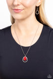 Paparazzi Gorgeously Glimmering - Red Necklace