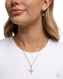 Paparazzi Graceful Glory- Gold Cross Necklace
