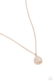 Paparazzi Gracefully Glamorous - Rose Gold Necklace