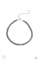 Paparazzi Grecian Grace - Black Beads V-Shaped Necklace