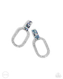 Paparazzi Guarded Glitz - Blue Clip-Ons