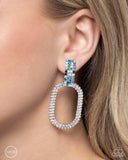 Paparazzi Guarded Glitz - Blue Clip-Ons