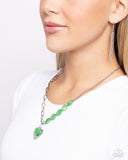 Paparazzi HEART Of The Movement - Green Heart Necklace