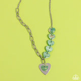 Paparazzi HEART Of The Movement - Green Heart Necklace