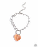 Paparazzi HEART Restoration - Orange Bracelet