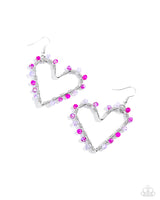 Paparazzi HEART of Your World - Pink Earrings