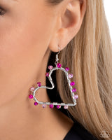 Paparazzi HEART of Your World - Pink Earrings