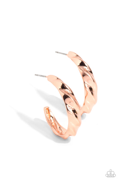 Paparazzi HOOP it Up - Copper Earrings Hoops