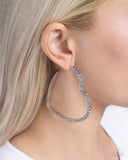 Paparazzi Halftime Hearts - Multi Iridescent Hoops Earrings