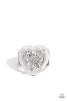 Paparazzi Hallmark Heart - White Heart Ring