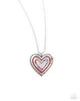 Paparazzi Hallucinatory Hearts - Red heart Necklace