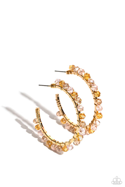 Paparazzi Halo Hustle - Pink Hoops Earrings