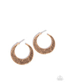 Paparazzi Hammered Haute- Gold Earrings