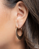 Paparazzi Hammered Haute- Gold Earrings