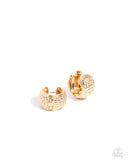 Paparazzi Hammered Heaven- Gold Hoops Earrings