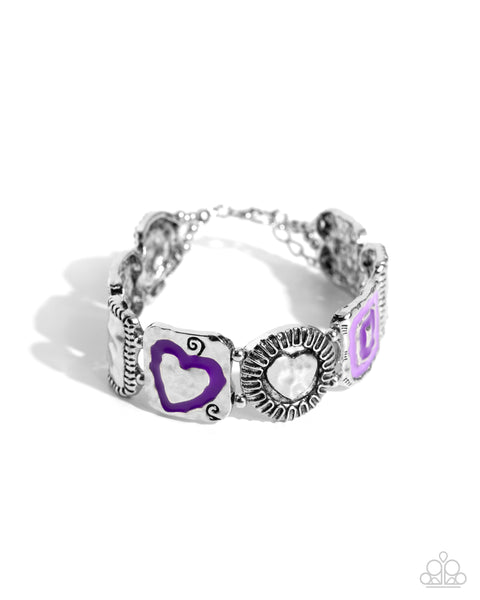 Paparazzi Hammered History - Purple Bracelet