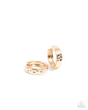 Paparazzi Hammered Hyperaware- Gold Earrings