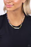 Paparazzi Happy to See You - Yellow Seed Beads Necklace
