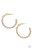 Paparazzi Haute Helix - Gold Hoops Earrings