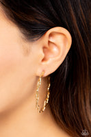 Paparazzi Haute Helix - Gold Hoops Earrings