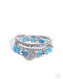 Paparazzi Heartfelt Heiress- Blue Bracelet