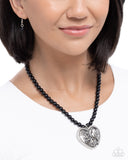 Paparazzi Heartfelt Hummingbird- Black Necklace