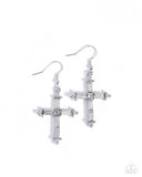 Paparazzi Heavenly Homage- White Earrings