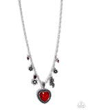 Paparazzi Heirloom Hearth- Red Necklace