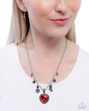 Paparazzi Heirloom Hearth- Red Necklace