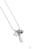 Paparazzi Hey Batter Batter! - Silver Baseball Necklace