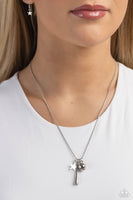 Paparazzi Hey Batter Batter! - Silver Baseball Necklace