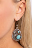 Paparazzi Hibiscus Harvest - Blue Earrings