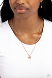 Paparazzi High-Flying Hangout - Copper Butterfly Necklace