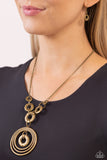 Paparazzi High HOOPS - Brass Necklace